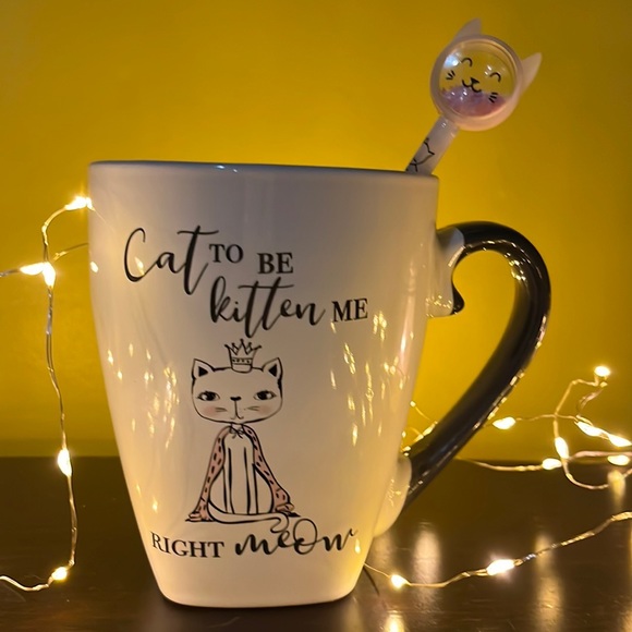 🐇 10 Strawberry Street “Cat to be Kitten right Meow” 20 oz mug with pen - gift - Picture 4 of 9